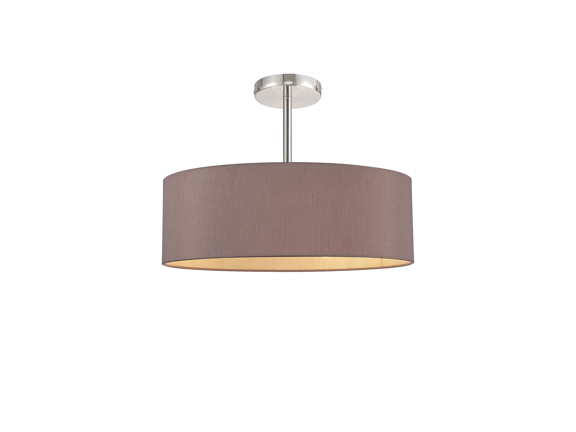 Baymont 45cm Semi Flush 5 Light Polished Chrome, Taupe